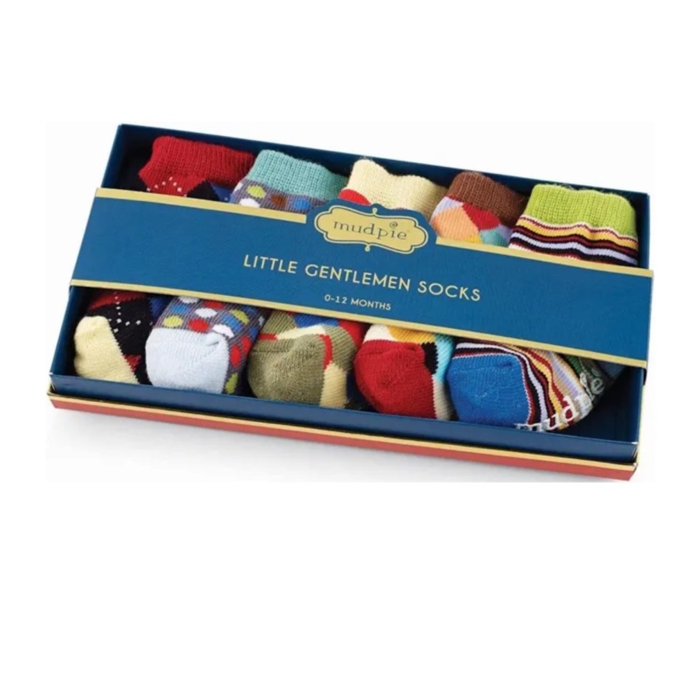 NWT Mud Pie Little Gentlemen Multicolor Boys’ Sock Set